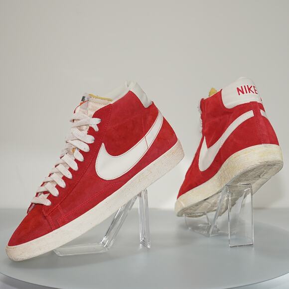 Nike Blazer High Suede VNTG Crimson Red - Size 11.5 - Picture 5 of 9